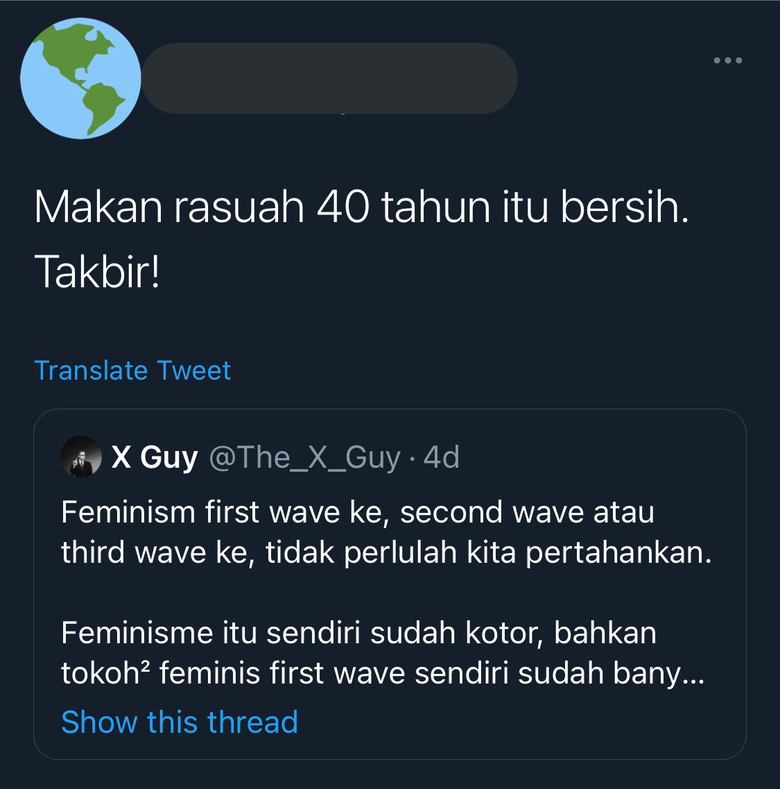 Sebenarnya aku malas nak sentuh politik atau isu semasa. Dan sepatutnya aku up thread pasal ’mencipta nilai’ yang dah tertangguh lama. Tapi sebab dah melampau geng ekstremis ni. Kau tengok la ayat yang diorang gunakan. Penuh ’sarcasm’, buruk sangka dan fitnah 