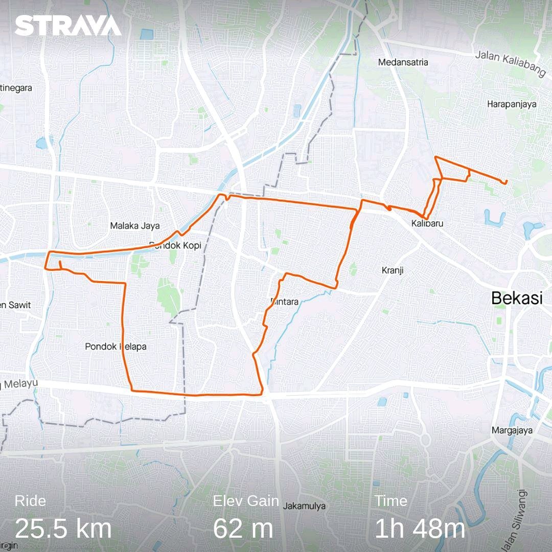 Nargetin bisa 50Km , tp waktunya kadang" yang mepettt

Check out my activity on Strava: strava.app.link/sN0DbedCycb