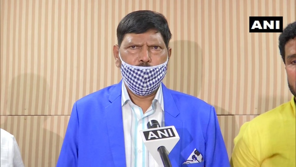 Earlier I gave the slogan 'Go Corona, Corona Go' and now corona is going. For the new coronavirus strain, I give the slogan of 'No Corona, Corona No': Union Minister Ramdas Athawale