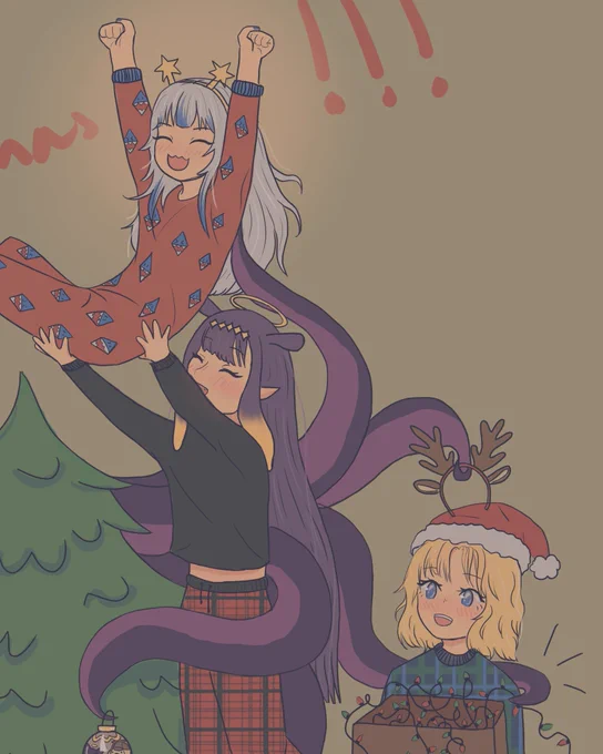 still thinking about that christmas minecraft collab
#gawrt #ameliaRT #artsofashes #callillust #inaRT #takamori #inamesame 