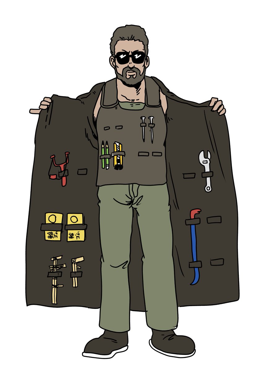 「景気がかなり悪い武器商人。 」|茶んたのイラスト