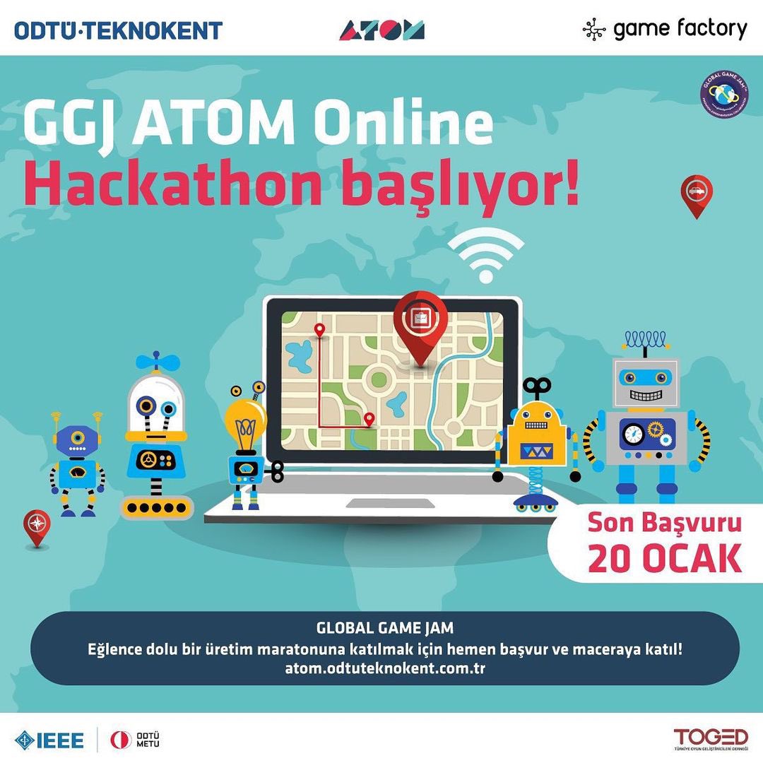 🚀Dünya çapında her yıl gerçekleştirilen Global Game Jam, 2021 yılında <a href="/ATOMinGames/">ATOM</a> ve Game Factory iş birliği altında daha da güçleniyor!

🌟Dünyanın en büyük oyun geliştirme etkinliği için hazır mısınız?

👉🏻Son katılım: 20 Ocak! 

📢 Başvuru formu için docs.google.com/forms/d/e/1FAI…