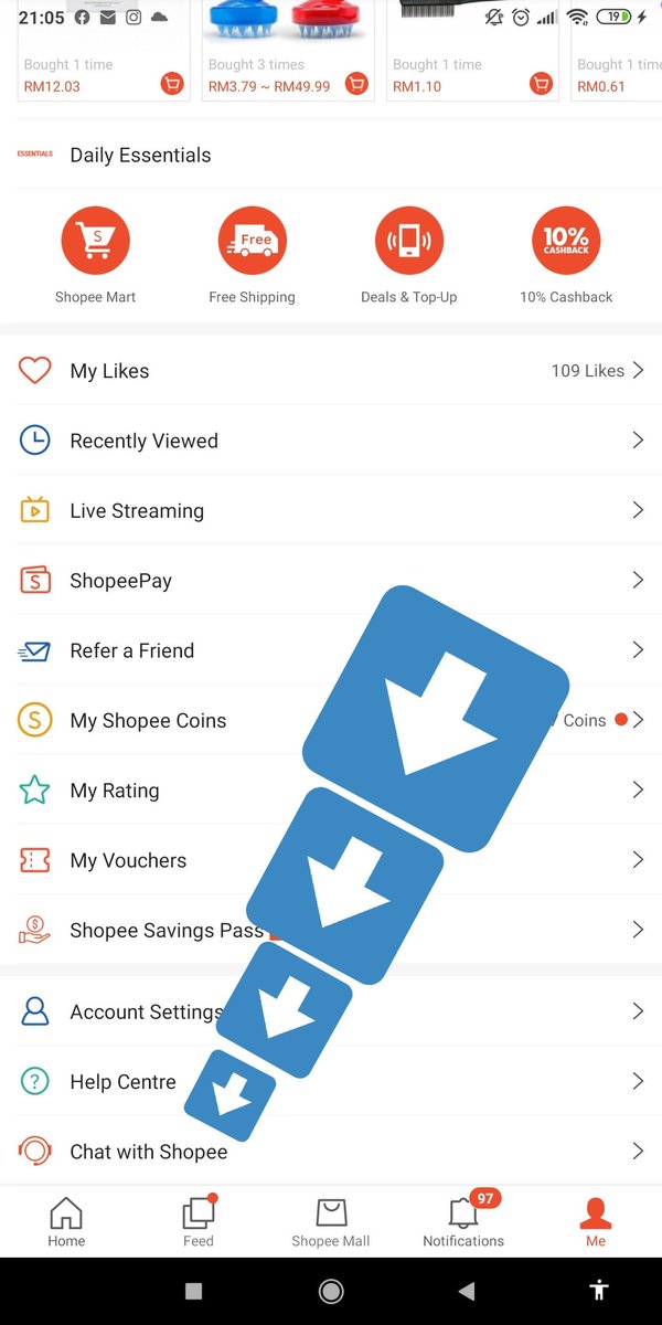 More info?Boleh tanya agent Shopee through Shopee chat:Homepage Shopee > Me icon (belah bawah kanan) > Chat with Shopee (scroll sampai bawah)