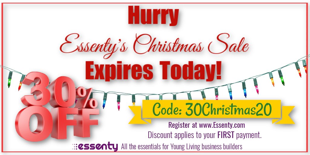 EssentyGrow's tweet photo. Don't miss your chance to see how different Essenty really is. Our huge 30% off sale ends tonight at midnight pacific time.

#YoungLiving, #YLEO, #Essenty, #MarketingSystem, #PersonalWebsite https://t.co/hpXOvBkcR3