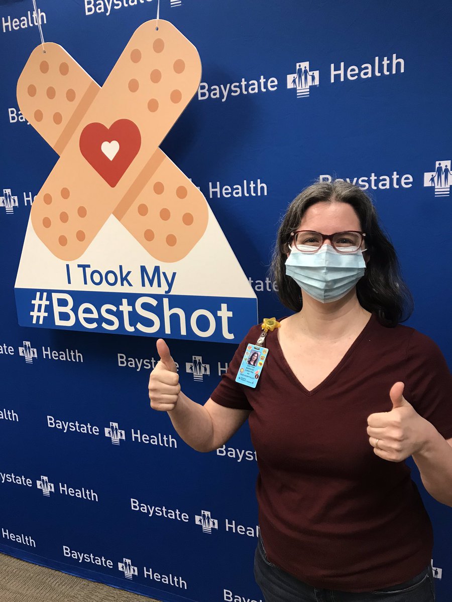 First dose of the Moderna vaccine today!  @BaystatePeds <a href="/Baystate_Health/">Baystate Health</a> #Pediatrics #CovidVaccine