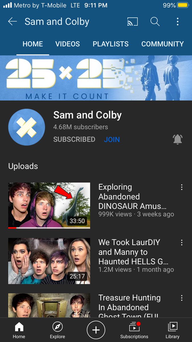 itzmerain04's tweet photo. I can't wait for this journey to begin for them and see how far they take it I like the #25X25 and it's been a year that date is the 20th of October of me subscribed to them and I hope u guys have a good journey through life @SamandColby  @ https://t.co/eNyrm05nuo