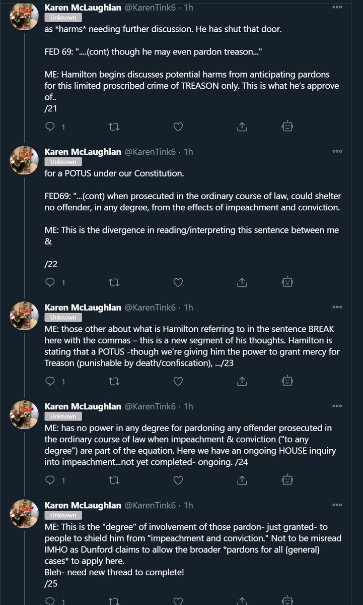But the key misunderstanding seems to be somewhere in the tweets in this screenshot, which is mangling the interpretation of (I think) Federalist 69. I'd hope that the misread is obvious.