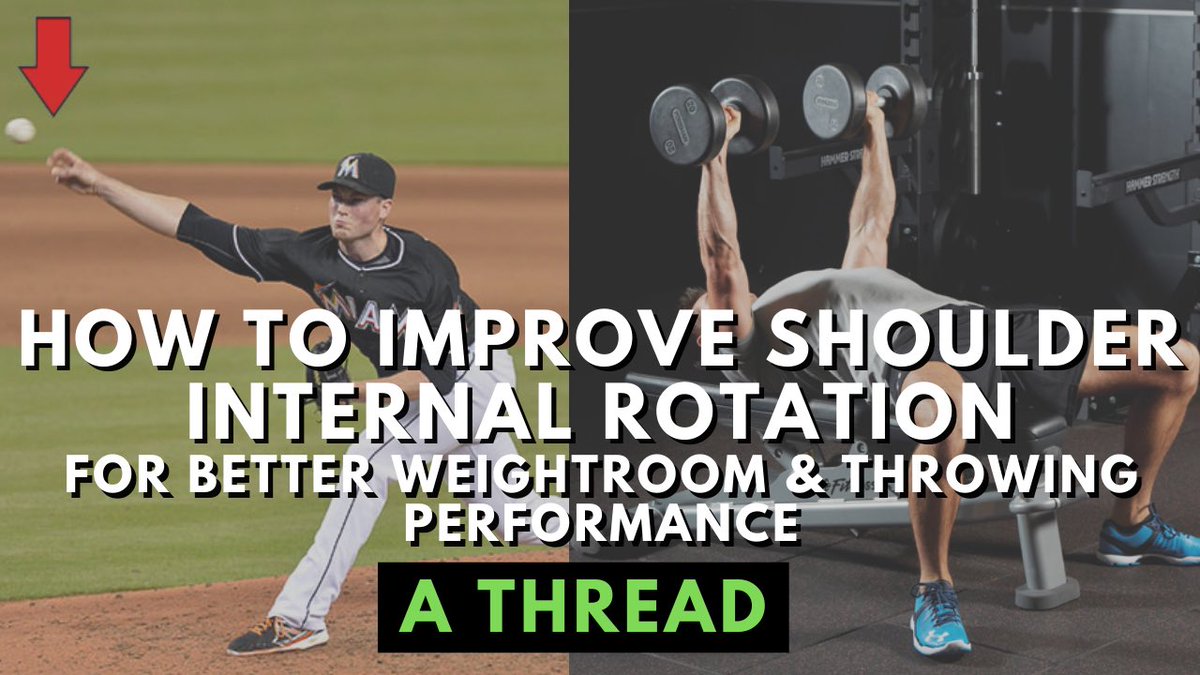 A thread on how to restore internal rotation (IR) of the shoulderIf you want to:- Throw anything- Effectively execute pressing exercises- Lift your arm above your head- Have good postureYou want proper IR at the shoulder.Similar to hip IR, it’s often missing in most...