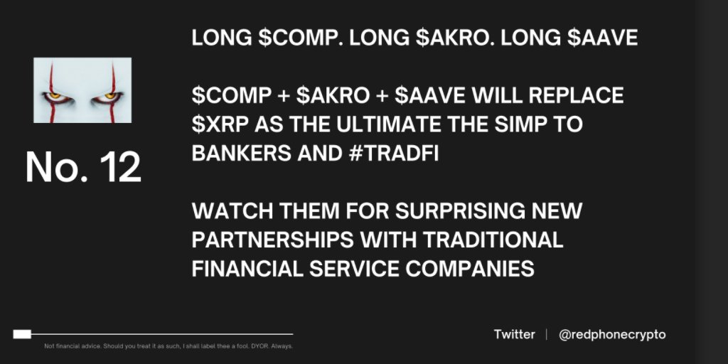  $COMP  $AKRO  $AAVE  $XRP