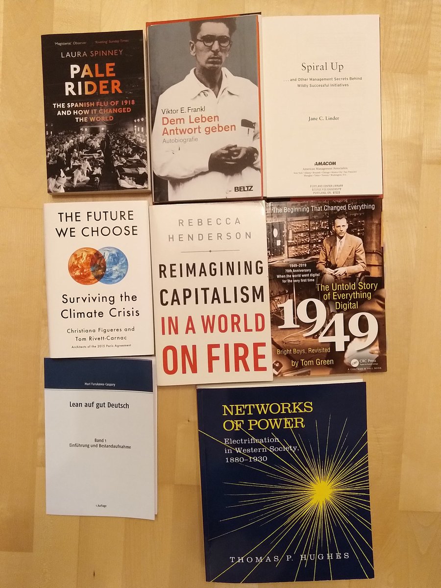 <a href="/thomas_dettling/">Thomas J. Dettling #DigitalTransformation</a> <a href="/DrHolzwarth/">Constanze Holzwarth</a> <a href="/esinekalos/">Enise Lauterbach</a> <a href="/natascha_zeljko/">Natascha Zeljko</a> @AntonieMuschale <a href="/thomas_hubauer/">Thomas M. Hubauer</a> <a href="/LindnerLiane/">Liane Lindner</a> <a href="/IkbalHatihan/">Ikbal Hatihan @iko@det.social #mastodon</a> <a href="/tmberlin/">Bettina Maisch</a> <a href="/ht_uta/">Uta Hauck-Thum</a> <a href="/derLummer/">Stefan B. Lummer</a> h/t <a href="/thomas_dettling/">Thomas J. Dettling #DigitalTransformation</a> für die Inspiration, den eigenen Lesestoff zu teilen. #Lean, #SystemDynamics sowie das Verstehen  komplexer Systeme (einschließlich der eigenen Person), wie #ClimateAction (h/t <a href="/CFigueres/">Christiana Figueres</a> &amp; <a href="/RebeccaReCap/">Rebecca Henderson</a>) gehören stets dazu. #Lesen 📖 cc @Buecherkinder