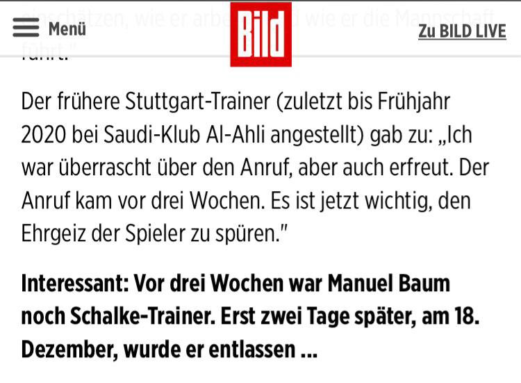 Noch sehr viel interessanter: die <a href="/BILD_Schalke04/">BILD FC Schalke 04</a> ist zu blöd zum Rechnen. Vor drei Wochen war der 6. und nicht der 16. Dezember. #s04 #schalke