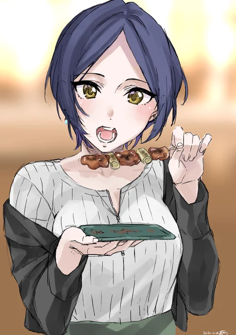 一日一奏!奏チャ!「ねぎま」です。

今日のお弁当のおかずが焼き鳥と卵焼きだったラー仙は閃いたのです。焼き鳥食べ水奏を描こうと…!(そうはならんやろ)

なっとるやろがい!! 