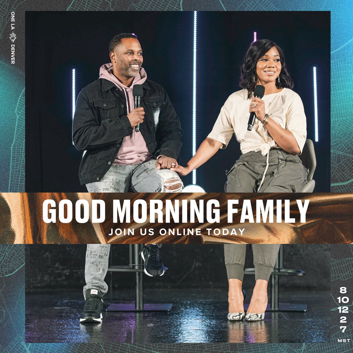 Family, we are so excited and blessed to spend this time of worship with you. We invite you to log on and get into the Word with us as Pastor @StephanieIke continues with Part 4 of the Vision Series! ⌚️ 8AM, 10AM, 12PM, 2PM, 7PM MST 📍 YouTube, FB Live, & Our Website⁣ .