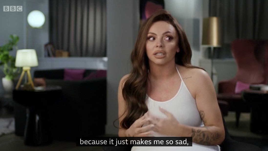 that online hate was part of her now: it affected her real life. she came to a point she hated the old jesy, more because people didn’t like that one. she couldn’t see her old pictures, she didn’t want to go back to that painful time of her life