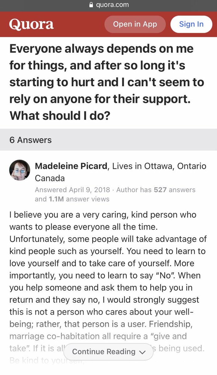 cadepee's tweet image. I was feeling down lately then I found this article on quora, the answer makes my heart melt. Whoever you are Madeleine Picard, thank you for saying those words. Keep spreading kindness!✨