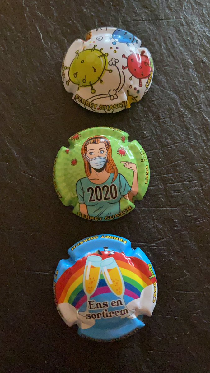 Cava Ferret Guasch. Nuevas placas para coleccionistas.  Pandemia 2020. Pack de 3 botellas Gran Rva. Brut Nature  cosecha 2015, con estas tres placas. Ya esta a la venta, visita nuestra nueva tienda online ferretguasch.com #Cava #placas #jmfg #ferretguasch #cavaferretguasch