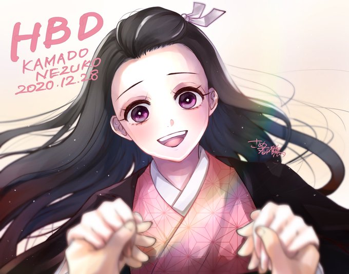 さ⃞ め⃞ 都⃞ 鶴⃞さんがTwitterに投稿した竈門禰豆子(鬼滅の刃)のイラスト。