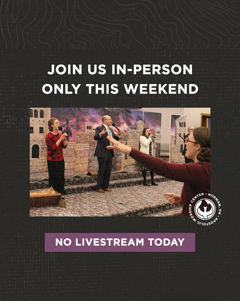 AWCNorman's tweet photo. Unfortunately, we are unable to provide a livestream today. Join us in-person at 10 AM for the last Sunday service of 2020! https://t.co/pq7Z8suStA