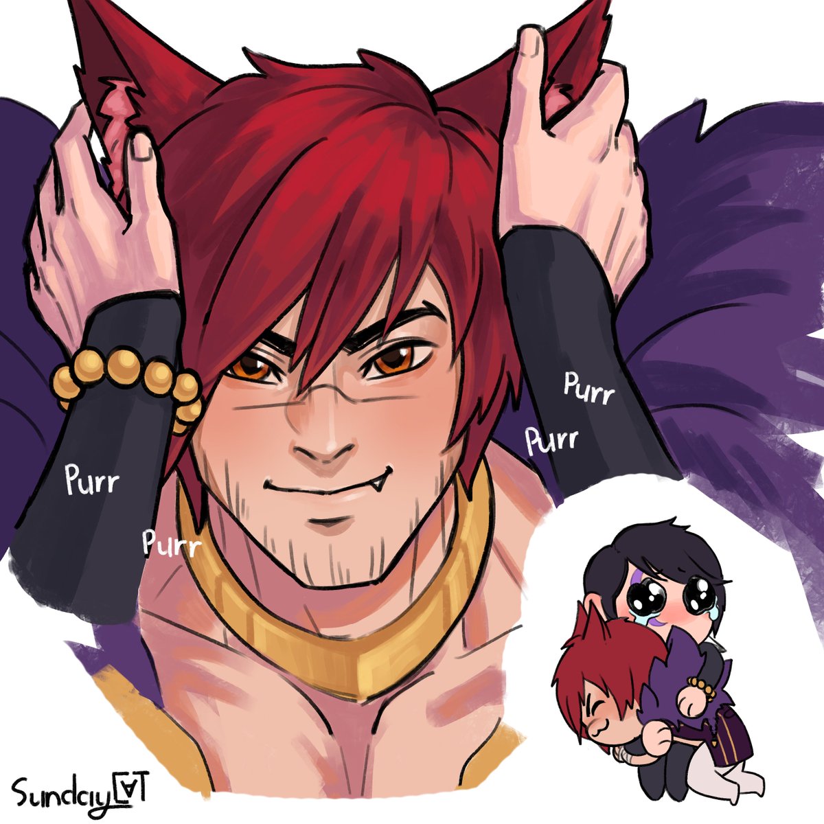 *Gently holds* ☺️
#ArtofLegends #LeagueOfLegendsFanArt #Settphel #SETT #Aphelios