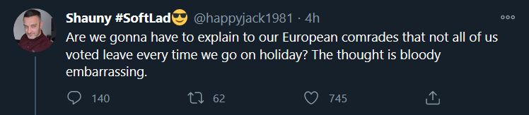 & when people thought that we were leaving a continent, not a trading bloc