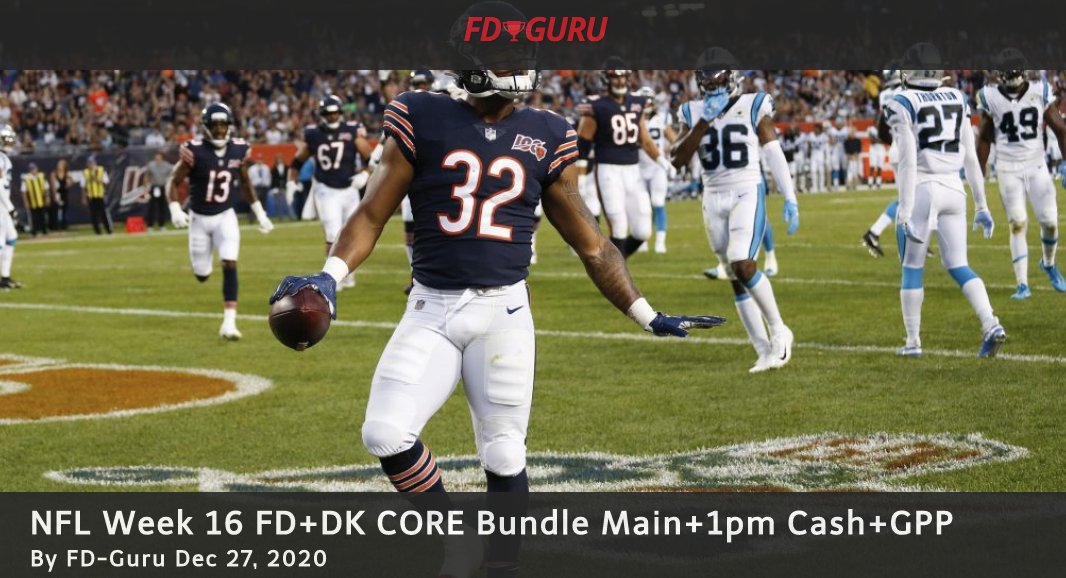 fd_guru's tweet photo. NFL for the first two slates of day (Main+1pm only) is up! Ready to dominate Week 16!

https://t.co/zeXj6gdvlH https://t.co/hD2eb6nMx5