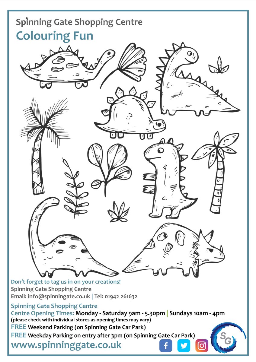 spinninggate's tweet image. Dinosaur colouring fun

Simply print off, colour in, relax &amp;amp; enjoy!

#colouring #colouringfun #dinosaur #loveleigh #leigh