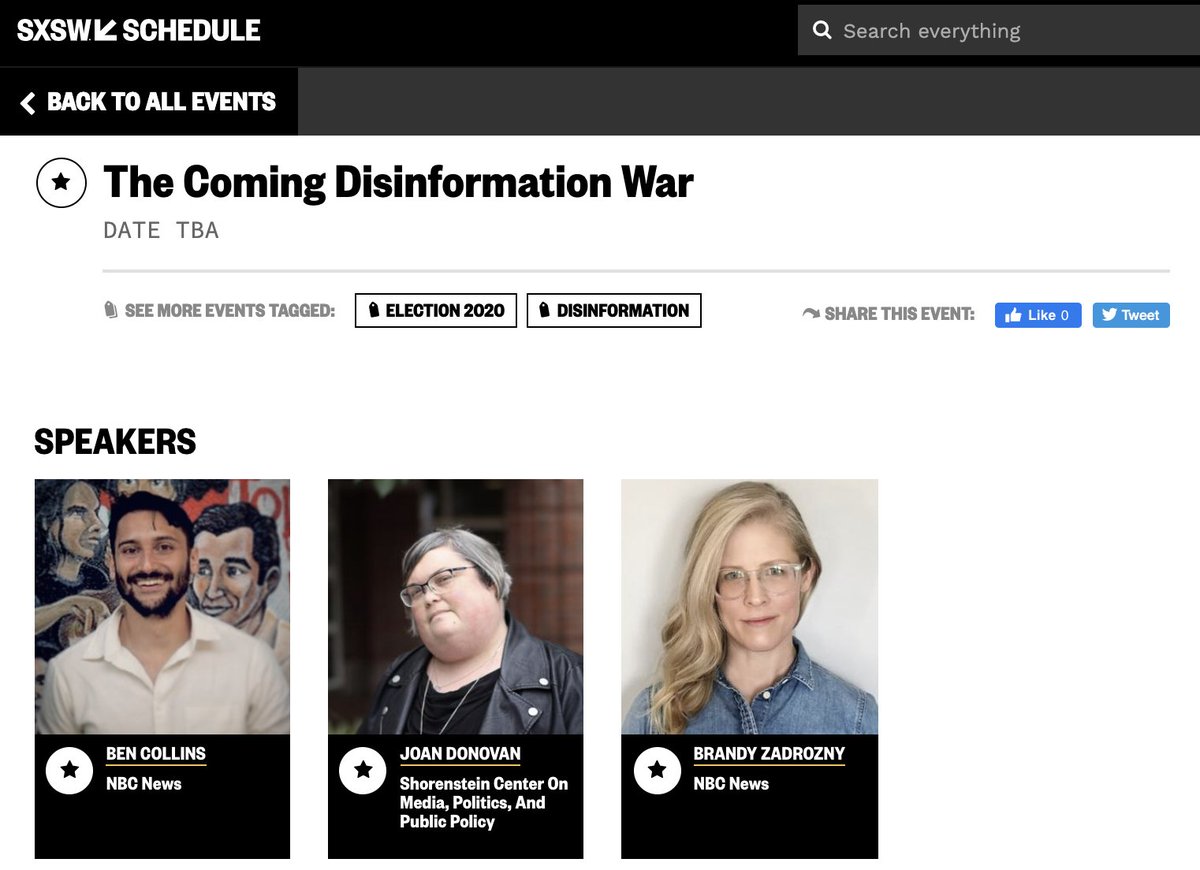It’s funny,  @oneunderscore__ and  @BostonJoan and I were slated to give this talk before it was canceled due to the pandemic. But I couldn’t have even imagined 2020's mess. It's crazy to suggest I know what 2021 will be like, though I thought about it: https://www.niemanlab.org/2020/12/misinformation-fatigue-sets-in/