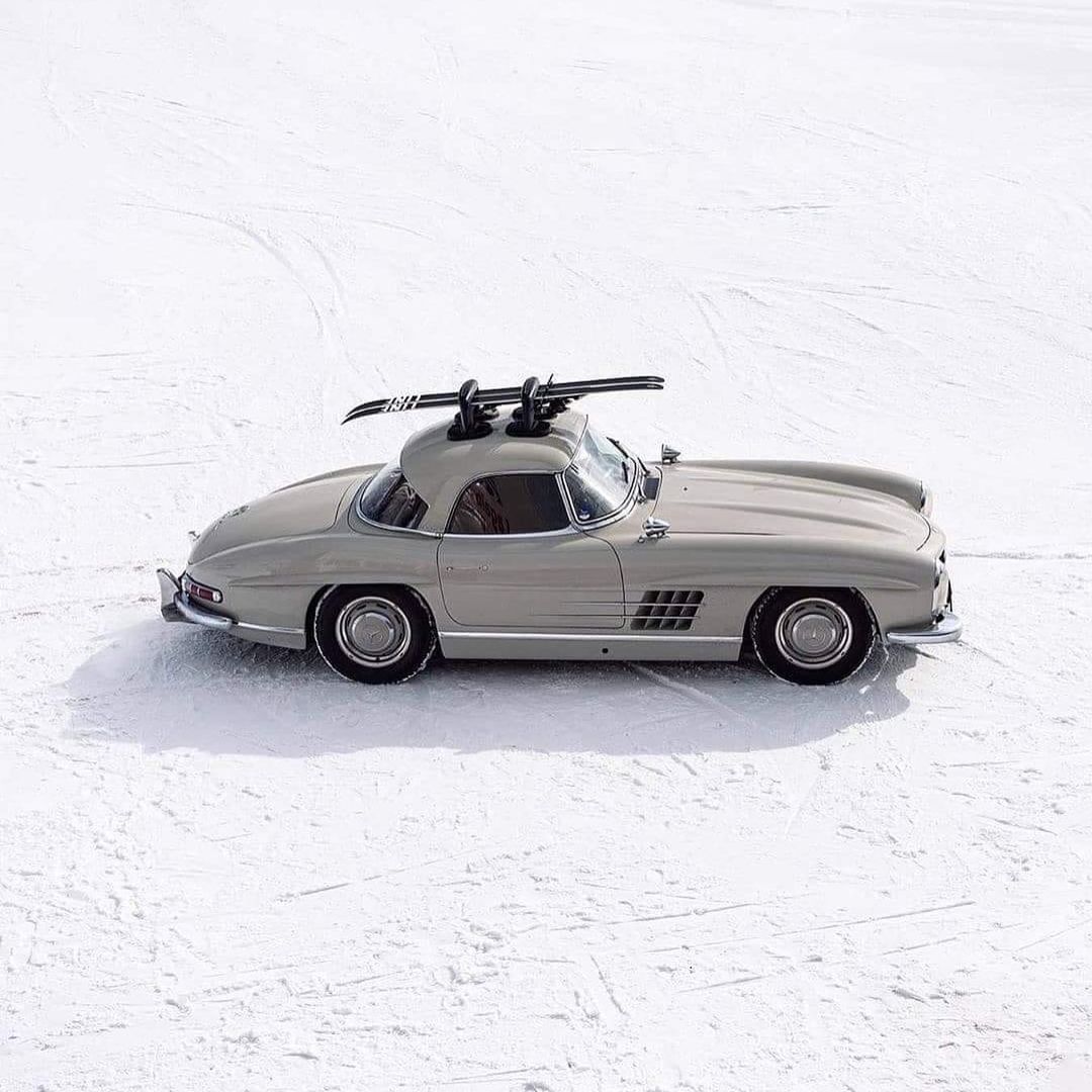 Not your average car, and certainly not your average ski lift. #300SL #300SLRoadster