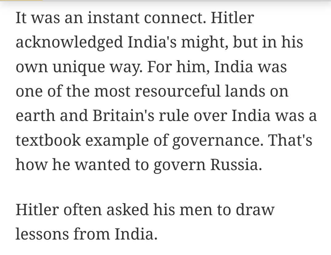 There were few reasons for refusing direct involvement in giving military help for Adolf Hitler; one of them, the major one was that he knew what India meant for British.Having gone through WWI, He had limited resources.  #FactFiles