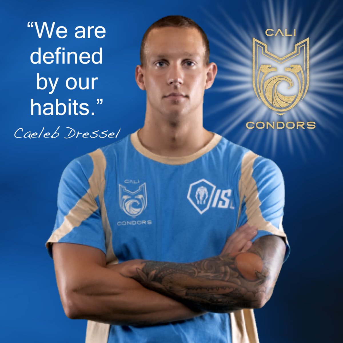 Words to live by! @caelebdressel #ISL #CaliCondors #ISL2021 #ISwimLeague