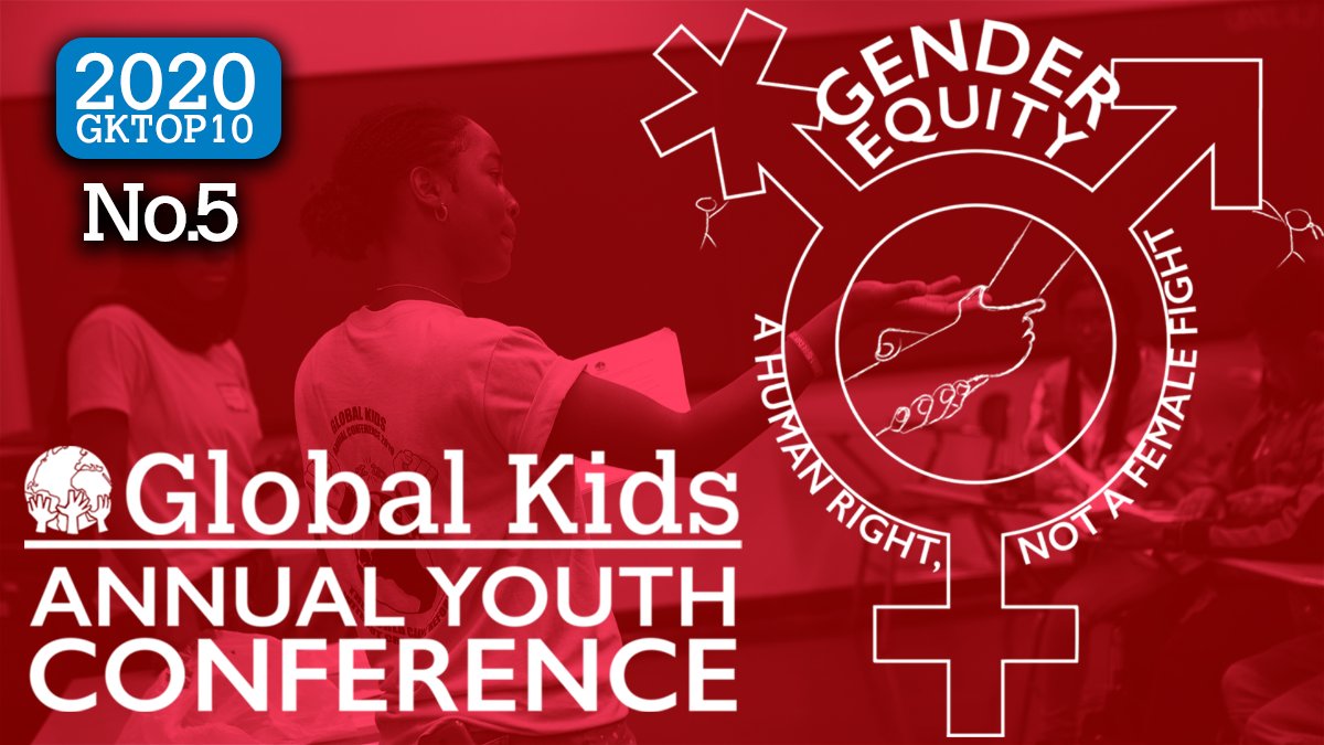 globalkids's tweet photo. Halfway there! Coming in at No.5 on the 2020 #GKtop10 is our Annual Youth Conference! Held virtually for the first time ever, "Gender Equity: A Human Right, Not A Female Fight" was a resounding success, attended by over 200 youth from New York City and Washington DC schools. https://t.co/mORh8YWa4e