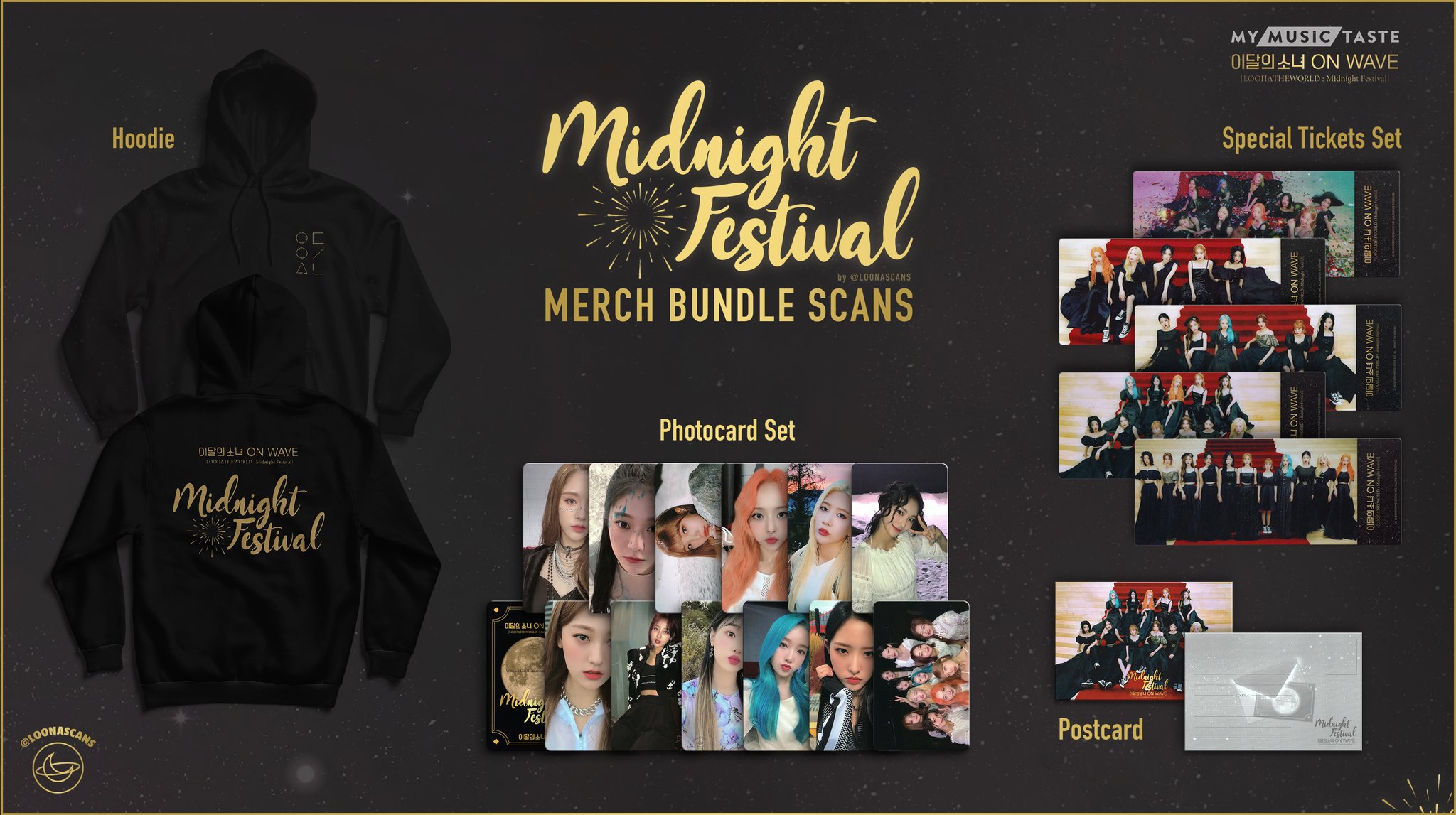 LOONA Midnight Festival MD グッズ LOONA On Wave Midnight Festival MMT Photocard HeeJin USA