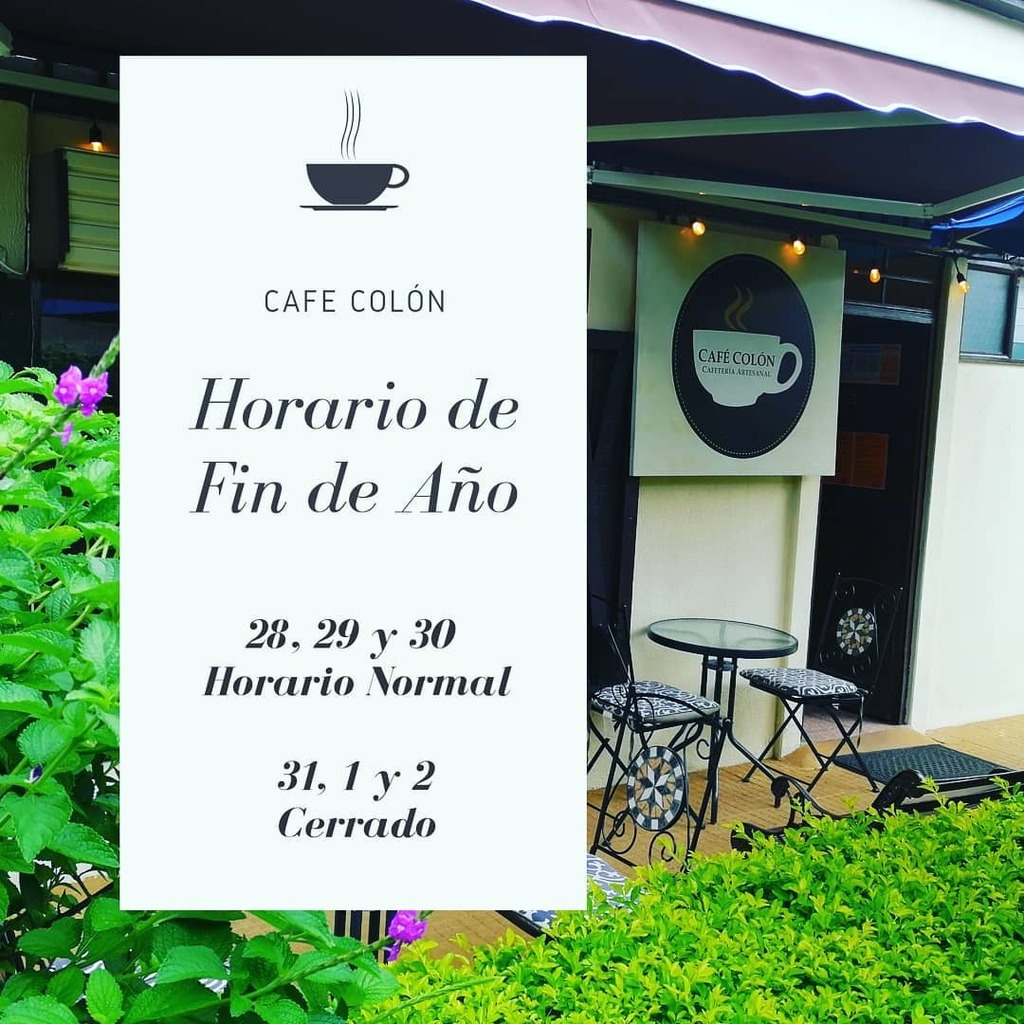 CafeColonMora's tweet photo. Café Colón horario de Fin de Año
Abiertos Lunes 28, Martes 29 y Miércoles 30.
Cerrados el Jueves 31, Viernes 1 y Sábado 2. Volvemos el Lunes 4 de Enero.
Café Colón su lugar para compartir.
#cafecolon #ciudadcolon #cafe #cafeteria #cafedeespecialidad #cafedecostarica
#… https://t.co/OKKu2ELryu