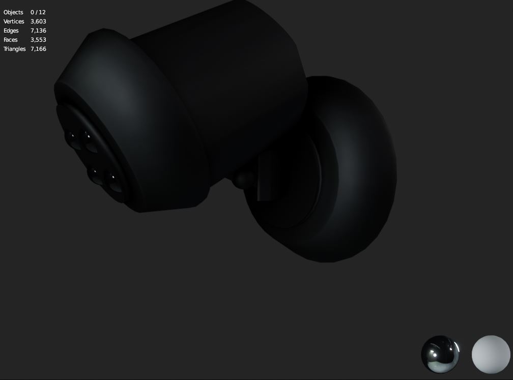 AsmundSchei's tweet photo. Did a multi-purposes security spotlight based on a real life model for the gamejam game #Blender3D #b3d #Gamedev #Gamejam #devsquadjam https://t.co/ZMq67AXI70