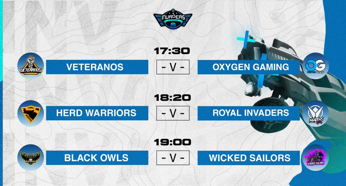 #twitchstream #RocketLeague 

Estamos en directo casteando la última jornada de <a href="/invadersleague/">INVADERS LEAGUE</a> 

Comenzamos con <a href="/VeteranosClub/">Veteranos eSports</a> y <a href="/GamingOxygen/">Oxygen Gaming</a> 

🔴 Twitch.tv/team_invaders

#INVleague