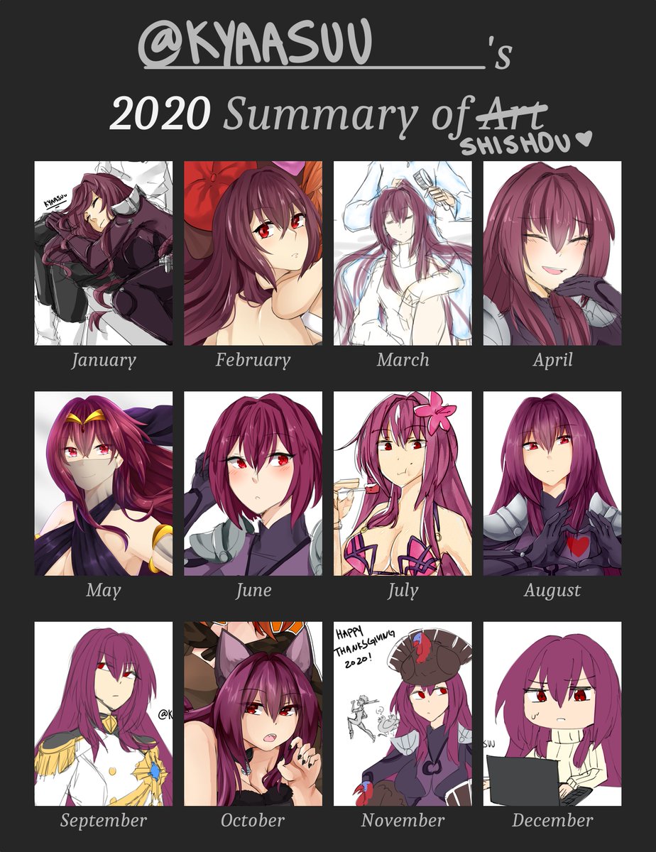 #artsummary2020
both regular and scathach versions, of course. 