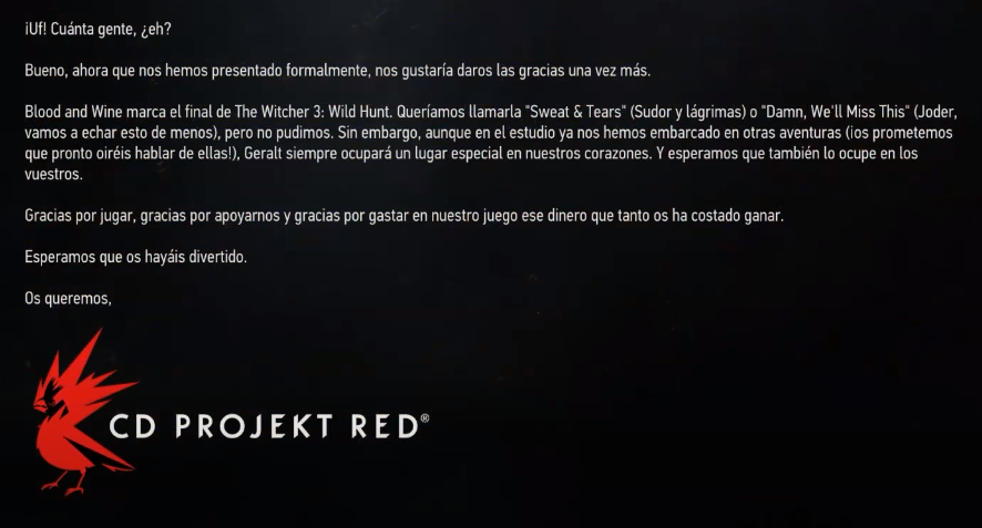 VimagoDeveloper's tweet image. Without any doubt, The Witcher 3 is the best game I have ever played. I am gonna miss it or playing again forever. Thank you @witchergame for this master piece. (I recommend you read the saga before)