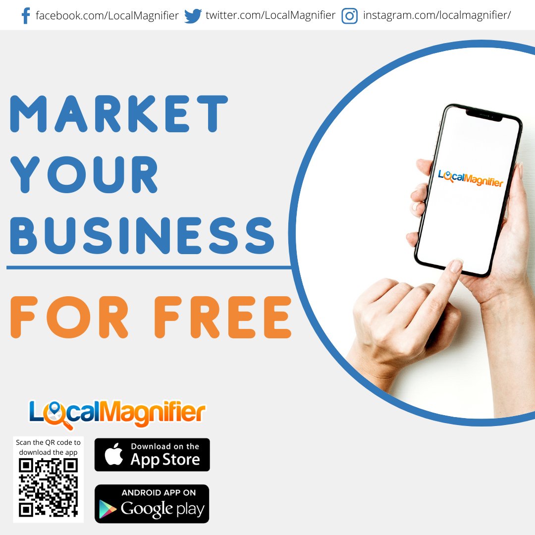 LocalMagnifier's tweet image. Starting a business is difficult, but it&apos;s even harder to promote it. Now that we have #LocalMagnifier, increasing your business&apos; local visibility has never been this  easy and hassle-free AND IT&apos;S FREE!

#localbusiness #smallbusiness #entrepreneur #marketbusiness