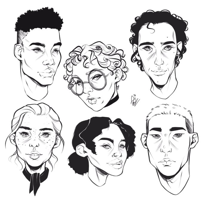 Portrait practice from photo references.. because you know.. I don't draw enough portraits... 