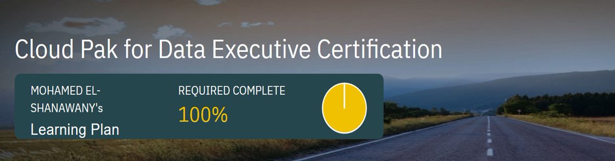 Mohd_Shanawany's tweet image. #IBMCloudPakforData is by far the best end-to-end data & AI platform 4 businesses large/small.No question about it! #WinThePlatform
Just completed the #IBM Cloud Pak for Data Executive Certification Learning. Certification required +16hrs.
#Cloudpaks #Redhat #RHEL #AI #Ml #CP4D