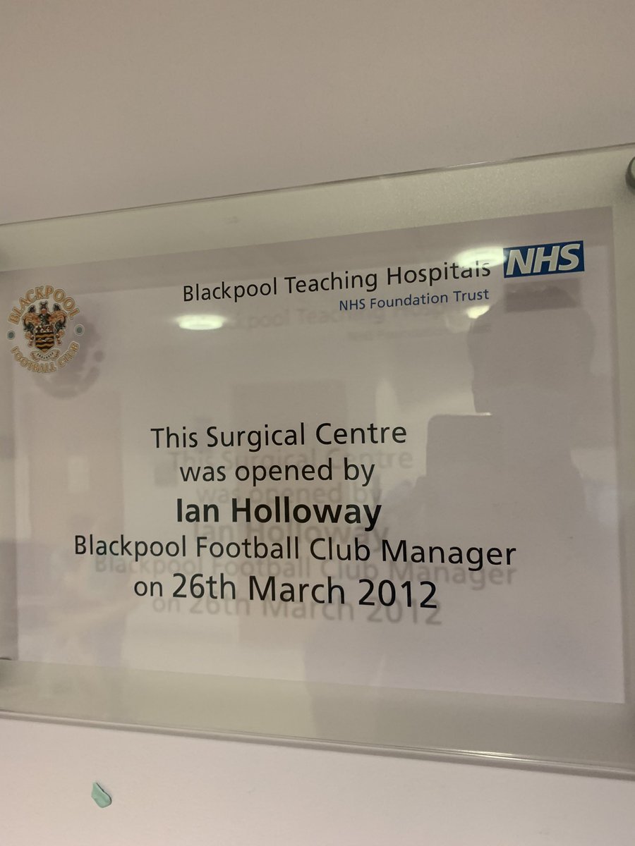 TCappers's tweet image. Ian Holloway opened what is now our COVID ITU. Outstanding.