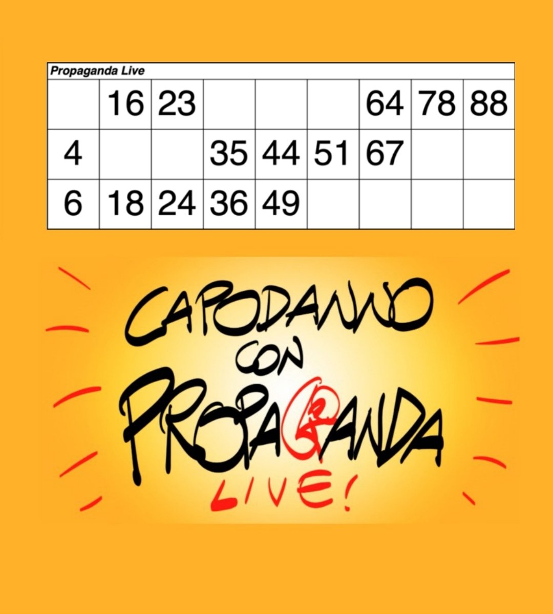 CicoGiattini's tweet photo. @welikeduel #propagandatombola #propagandalive https://t.co/0n0sX4waut