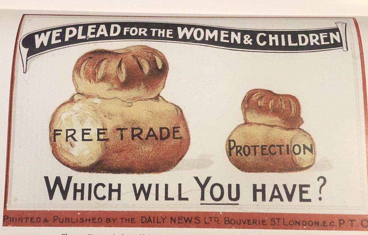 While the case for tariffs focussed on manufacturing and industrial jobs, the free traders focussed instead on food. The “big free trade loaf” was their preferred visual. Tariffs would raise the cost of the necessities of life and impoverish workers they argued.