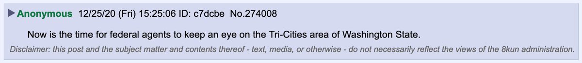 At the same time, some on 8kun and 4chan are claiming the bomber as "/ourguy/" and even pushing further threats... this is why it's crazy to attack a researcher for not fwding every threat (there are too many!).