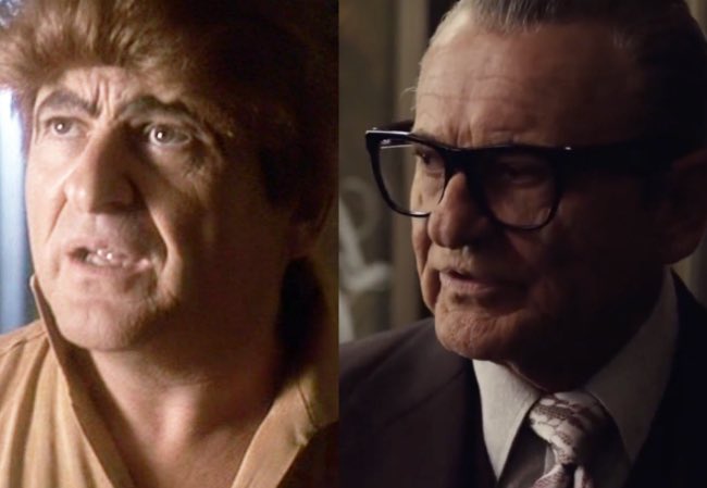Indeed, history and fiction blur and overlap in “The Irishman”, with Joe Pesci’s voiceover directing Frank to meet a character that Joe Pesci had played in “JFK.”“The Irishman” assumes that the audience is literate enough to pick up on these sorts of layers.