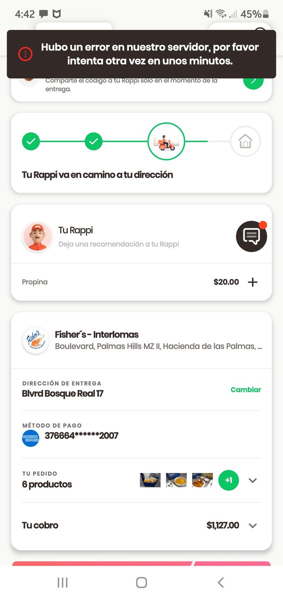 _rulo_'s tweet photo. @RappiMexico hay problemas con el servidor y no puedo contactar a mi Rappo...como hacemos? https://t.co/D5YzTRKLzd