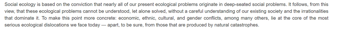 An important fact to consider is that Bookchin specifically says almost all, not quite all, ecological problems are caused by social problems. This is apparent throughout his work on the relationship between society and nature.