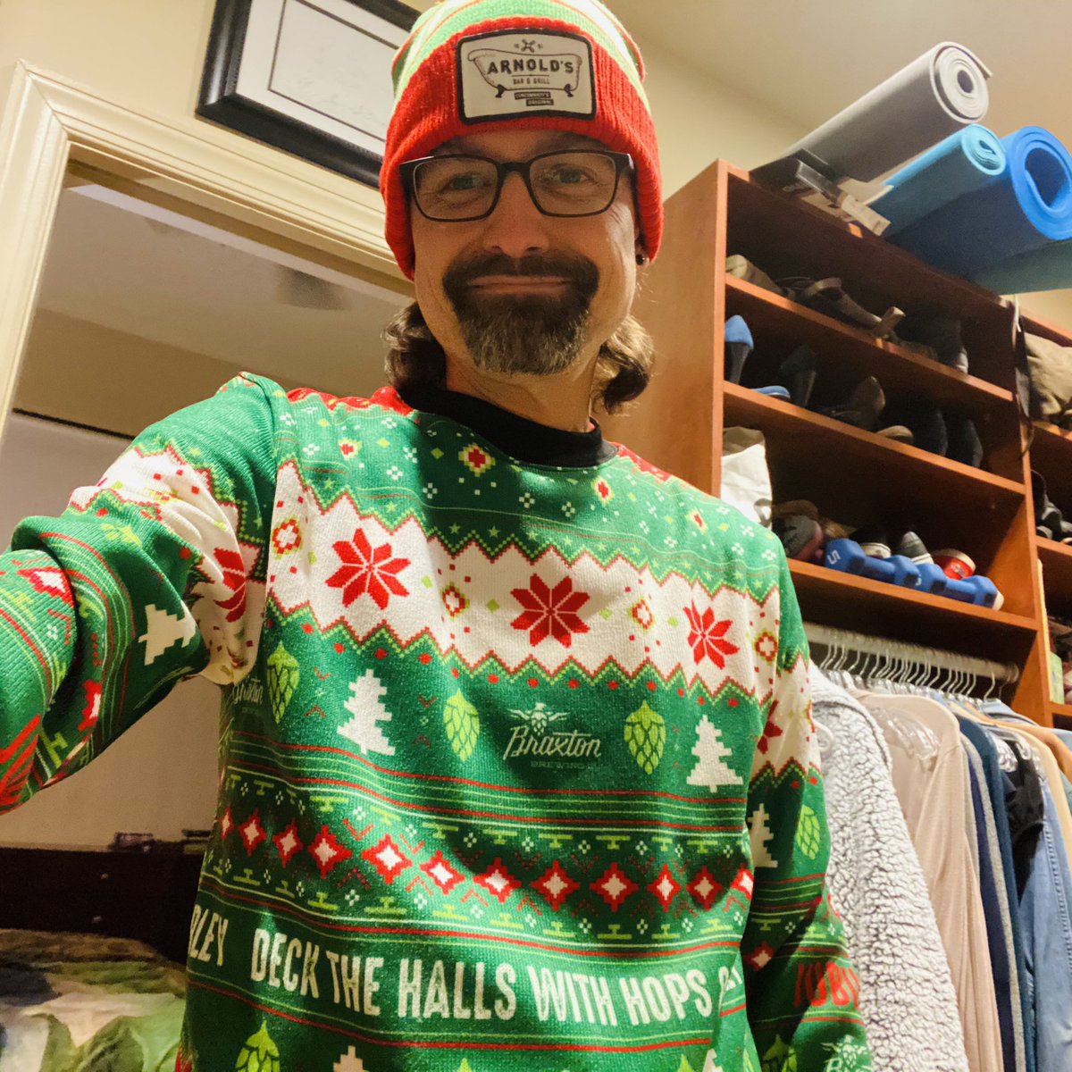 Mike Moroski (@mike_moroski) on Twitter photo Got this sick <a href="/BraxtonBrewCo/">Braxton Brewing Company</a> Jubilee Christmas sweater to match my <a href="/Arnoldsbar/">Arnold's Bar & Grill</a> Christmas hat. I have consumed my fair share of Jubilee this Holiday Season and thought it appropriate to commemorate. Got this sick <a href="/BraxtonBrewCo/">Braxton Brewing Company</a> Jubilee Christmas sweater to match my <a href="/Arnoldsbar/">Arnold's Bar & Grill</a> Christmas hat. I have consumed my fair share of Jubilee this Holiday Season and thought it appropriate to commemorate.