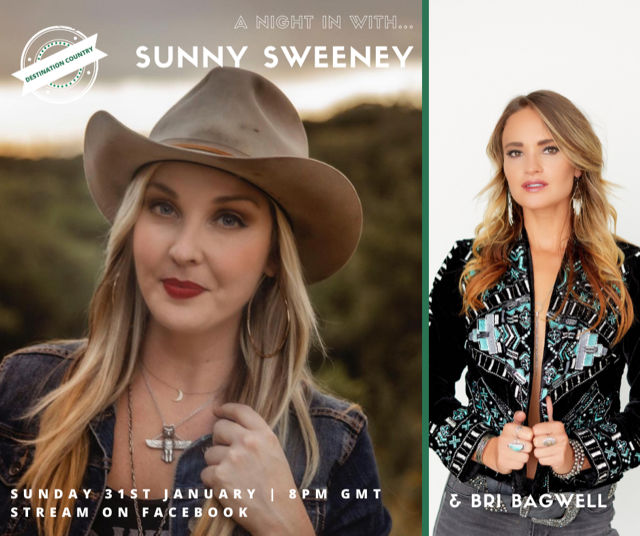 BriBagwell's tweet photo. So happy to be singing songs with one of my favorite people and singer/songwriters @GettinSweenered for this special live event! Sunday, January 31st over at @dest_country 's Facebook page at 8PM GMT (2PM CST). https://t.co/Ng0ZlT0pmG