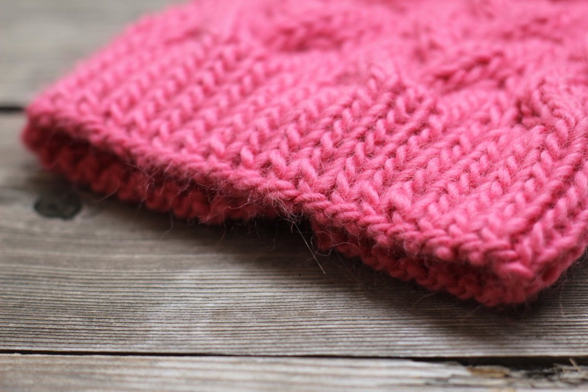 kgthreads's tweet photo. Knit cabled hat for women in rose pink color with  pompom #kgthreads https://t.co/XCXphvyC8v https://t.co/di3K66u6Hf